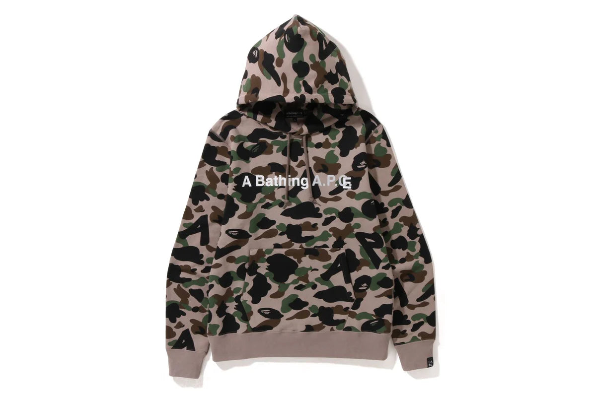 APE® X A.P.C. CAMO WIDE PULLOVER HOODIE
