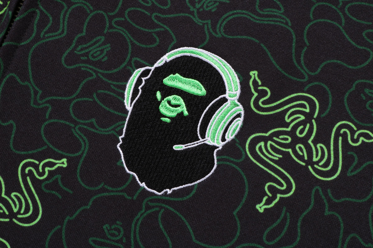 APE® X RAZER NEON CAMO SHARK FULL ZIP HOODIE