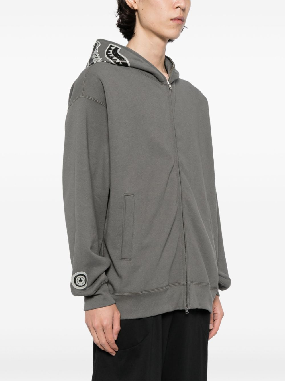 APE® /printed-hood cotton hooded jacket
