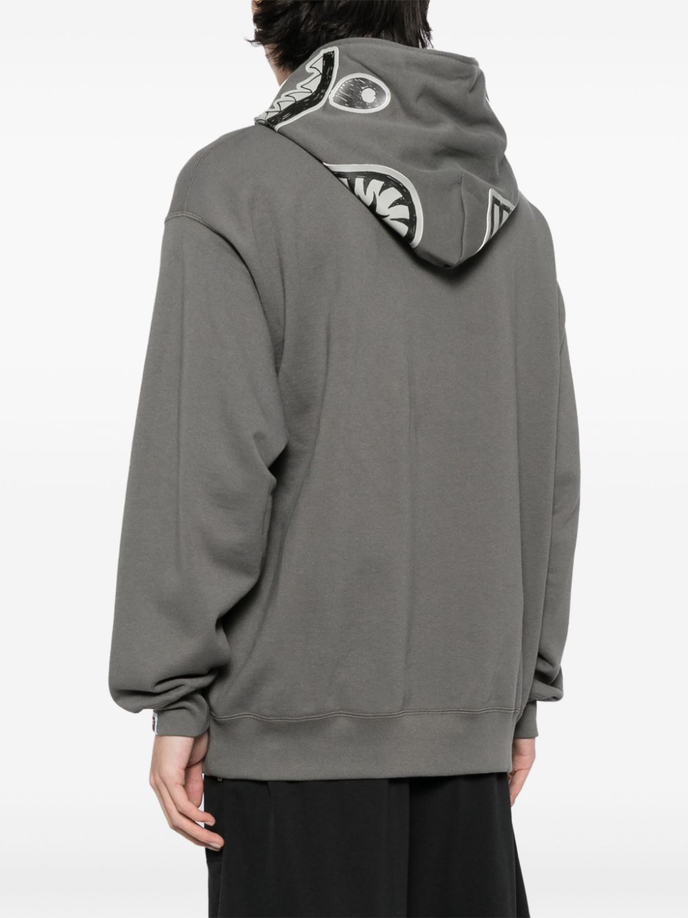 APE® /printed-hood cotton hooded jacket