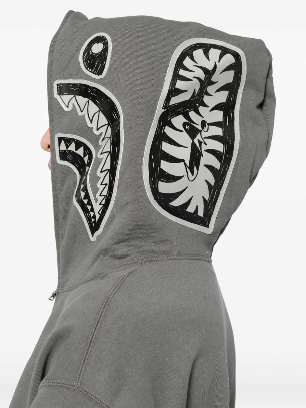 APE® /printed-hood cotton hooded jacket