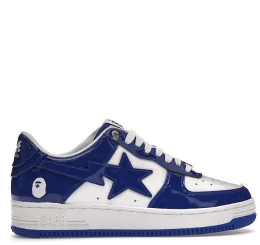 APE Sta Patent Leather White Blue 2023