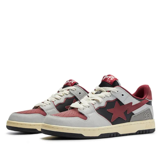 APE SK8 Sta Vintage White Red