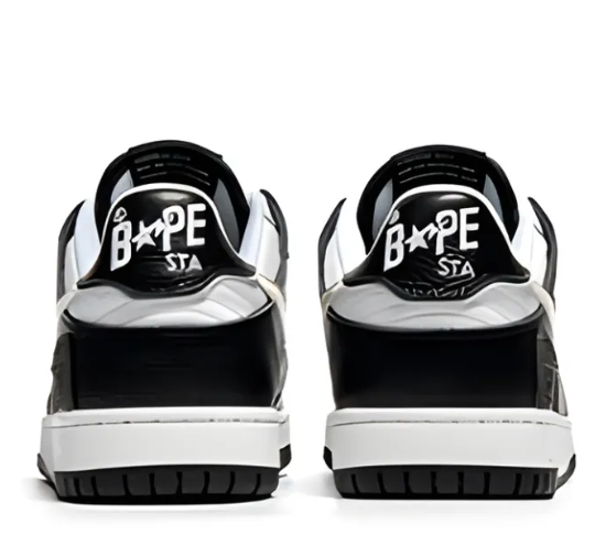 APE Sk8 Sta Low Black White