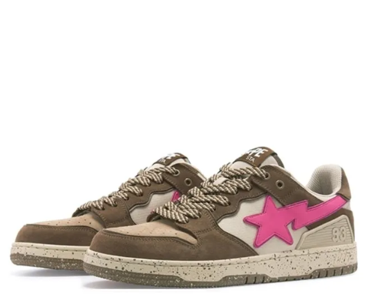 APE SK8 Sta #6 Brown Pink