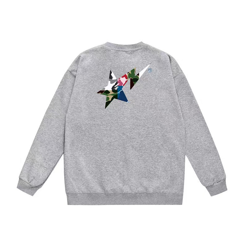COLLEGE PUFFY RELAXED FIT PULLOVER HOODIE