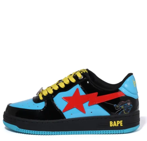 Marvel X APE STA Skateboarding Shoes Low-top Blue/black