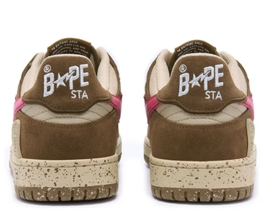 APE SK8 Sta #6 Brown Pink