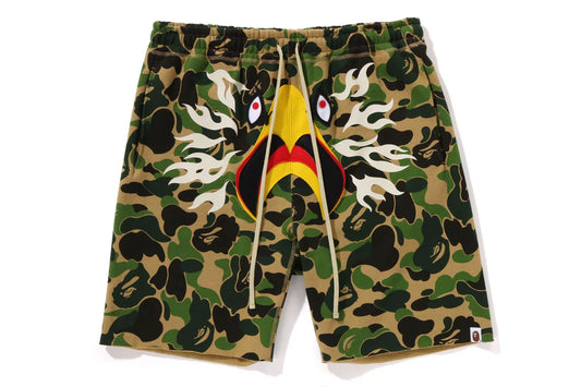 APE X READYMADE ABC CAMO EAGLE WIDE SWEAT SHORTS