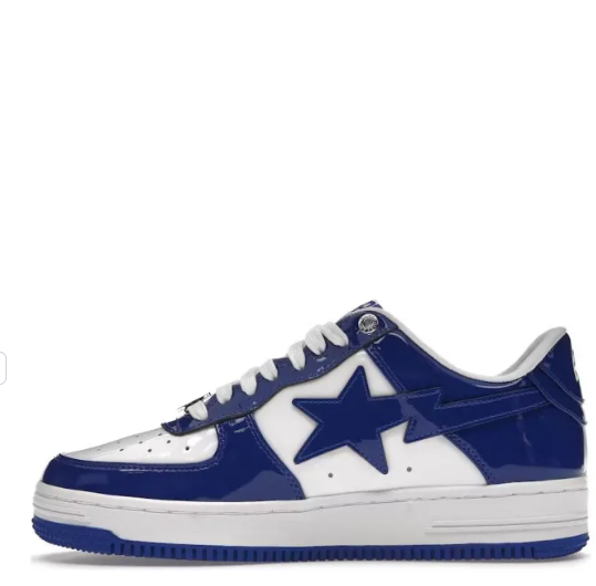 A BATHING APE Bape Sta Vernice Pelle Bianco Blu 2023