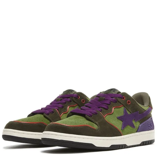 APE Sk8 Sta Dark Purple Green