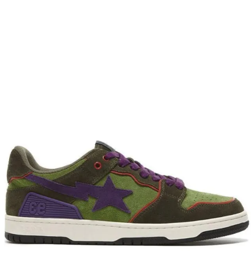 APE Sk8 Sta Dark Purple Green