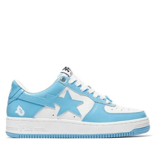 APE A BATHING APE Bape Sta Patent Leather Blue White