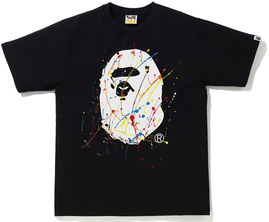 APE Paint Splatter Ape Head Tee