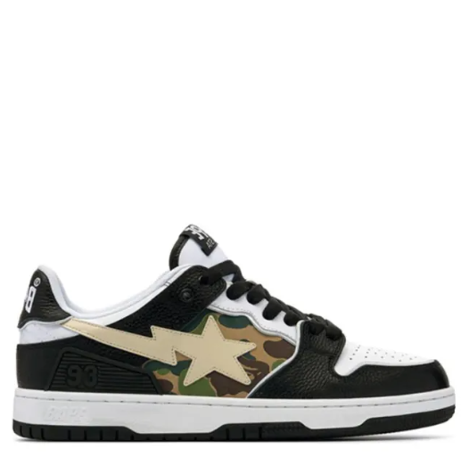 APE Sk8 Sta Low Black White